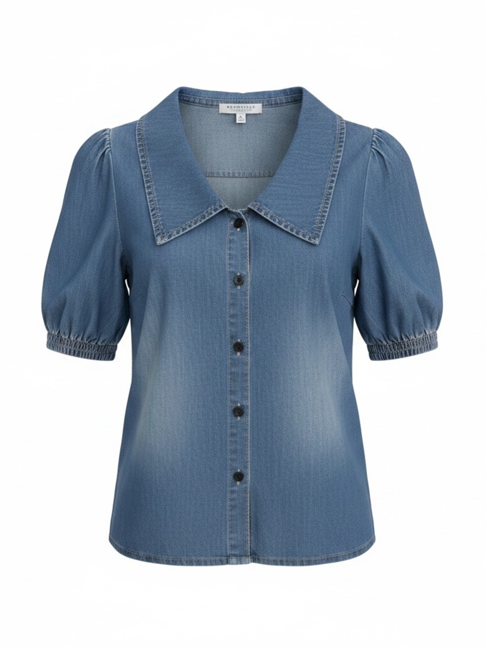 NWT Bagatelle Collection Denim Puff Sleeve Blouse XS